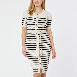 Joanie Clothing Delores Striped Sweater Dress